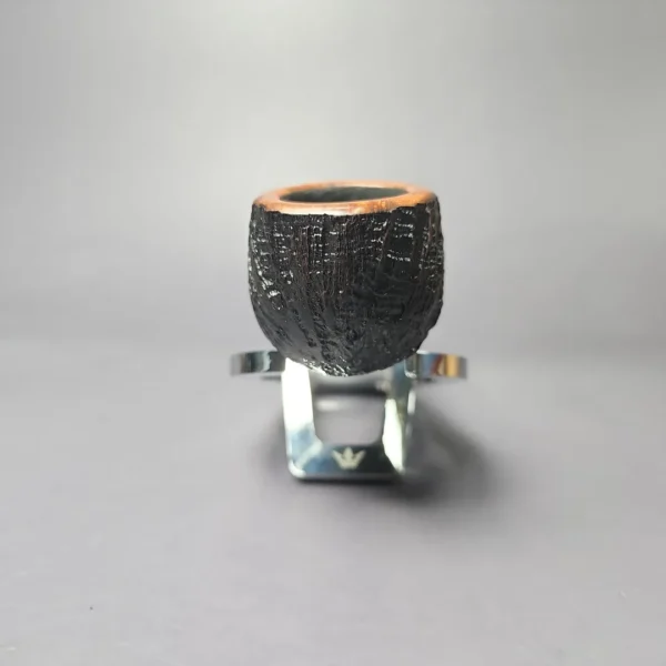 Nathan Armentrout Partially Sandblasted Nosewarmer Pot Handmade Briar Pipe, New - Image 5