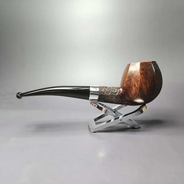 Ferndown Bark *** Partially Rusticated Brandy Estate Briar Pipe, English Estates - Image 5