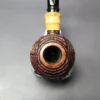 Md. Angga Rusticated Rhodesian w/ Buddha Bamboo Handmade Briar Pipe, New - Image 7