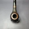 Sam Learned 2001 Crescent Grade Rusticated Hawkbill Estate Briar Pipe, American Estates - Image 6