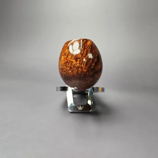 John Aylesbury 419 Smooth Apple w/ Silver Estate Briar Pipe, Unsmoked, 9mm - Image 6