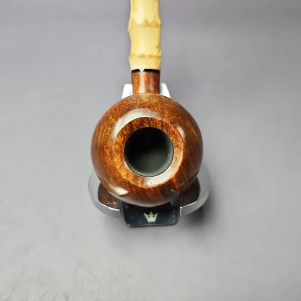 HS Studio Signature Grade Smooth Tomato w/ Bamboo Estate Briar Pipe, Unsmoked - Image 6