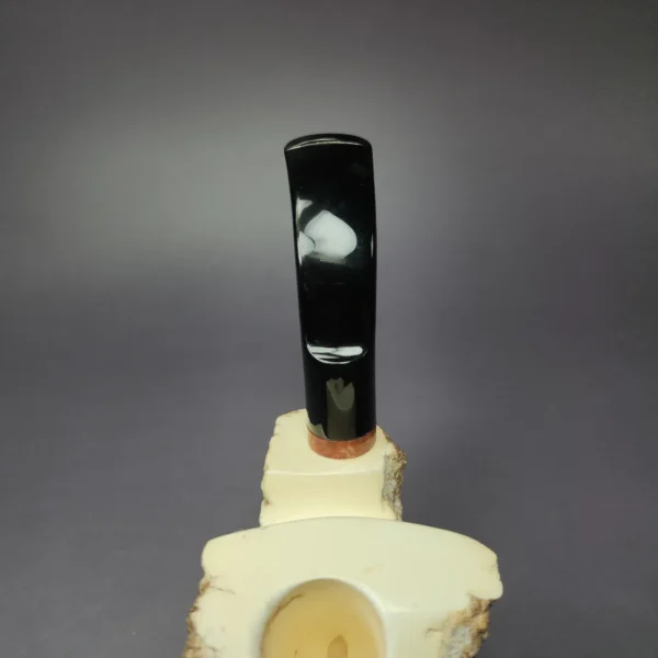 MBSD Meerschaum Deluxe Natural XL Freehand Block Meerschaum Pipe, Briar-Mortise, New - Image 6