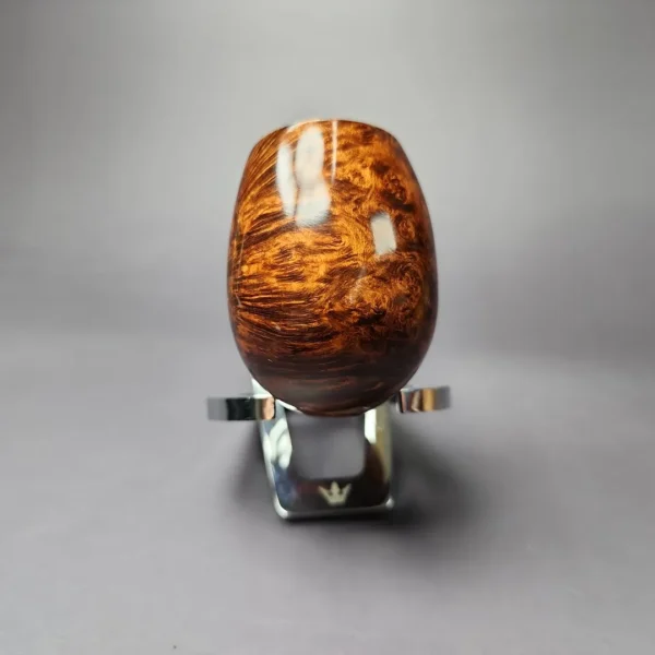 John Aylesbury 018 Smooth Bent Billiard w/ Silver Estate Briar Pipe, Unsmoked, 9mm - Image 6