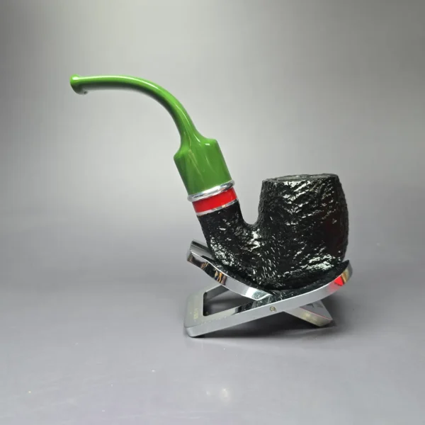 Savinelli 2025 Saint Nicholas 614 KS Rusticated Oom Paul Briar Pipe, 6mm, New - Image 6