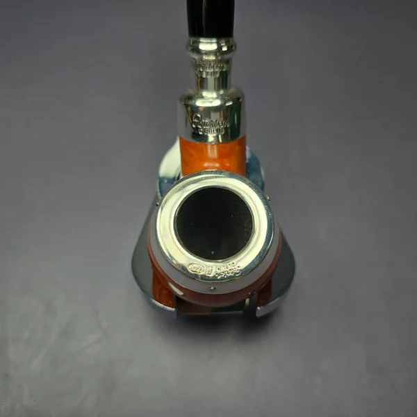 Peterson Natural Spigot w/ Silver Cap 03 Smooth Apple Briar Pipe, New - Image 6