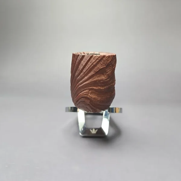 MBSD Briars by Piero Vitale Sandblasted Billiard w/ Zebrawood Briar Pipe, New - Image 6