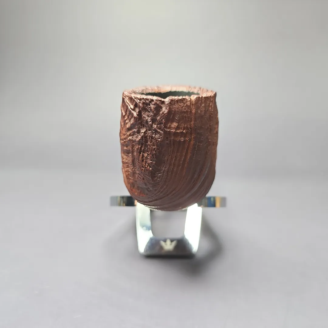 MBSD Briars by Piero Vitale Vintage Sandblasted Billiard w/ Boxwood Briar Pipe, New - Image 6