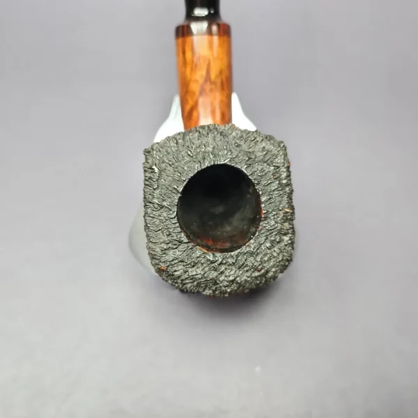 WO Larsen Partially Rusticated Panel Dublin Estate Briar Pipe, Unsmoked - Image 6
