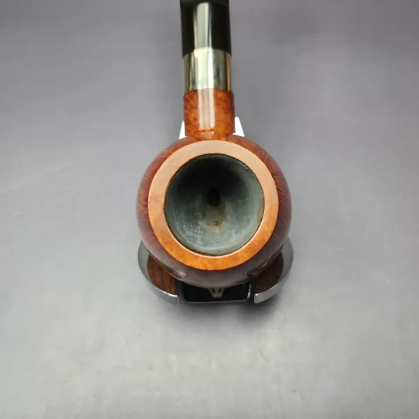 Bjarne Nielsen Signature Grade B Smooth Brandy w/ Silver Estate Briar Pipe, Danish Estates, 9mm - Image 6