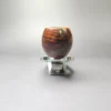 Sebastian Heck Smooth Egg w/ Mother of Pearl Handmade Briar Pipe, New - Image 6