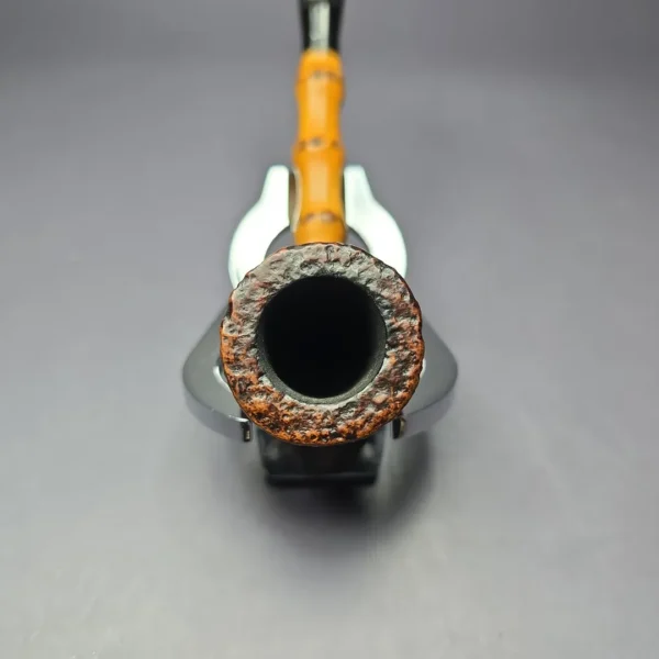 Sixten Ivarsson 1971 Sandblasted Dublin w/ Bamboo Estate Briar Pipe, Danish Estates - Image 6