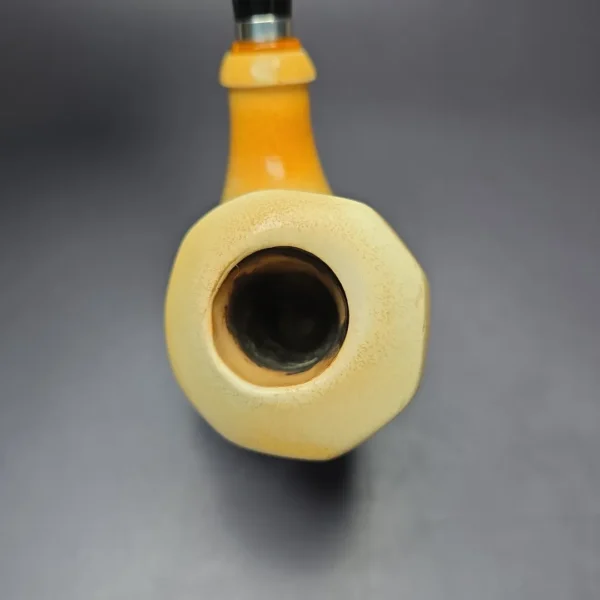 IMP Magnum Smooth Freehand w/ Silver Estate Block Meerschaum Pipe - Image 6