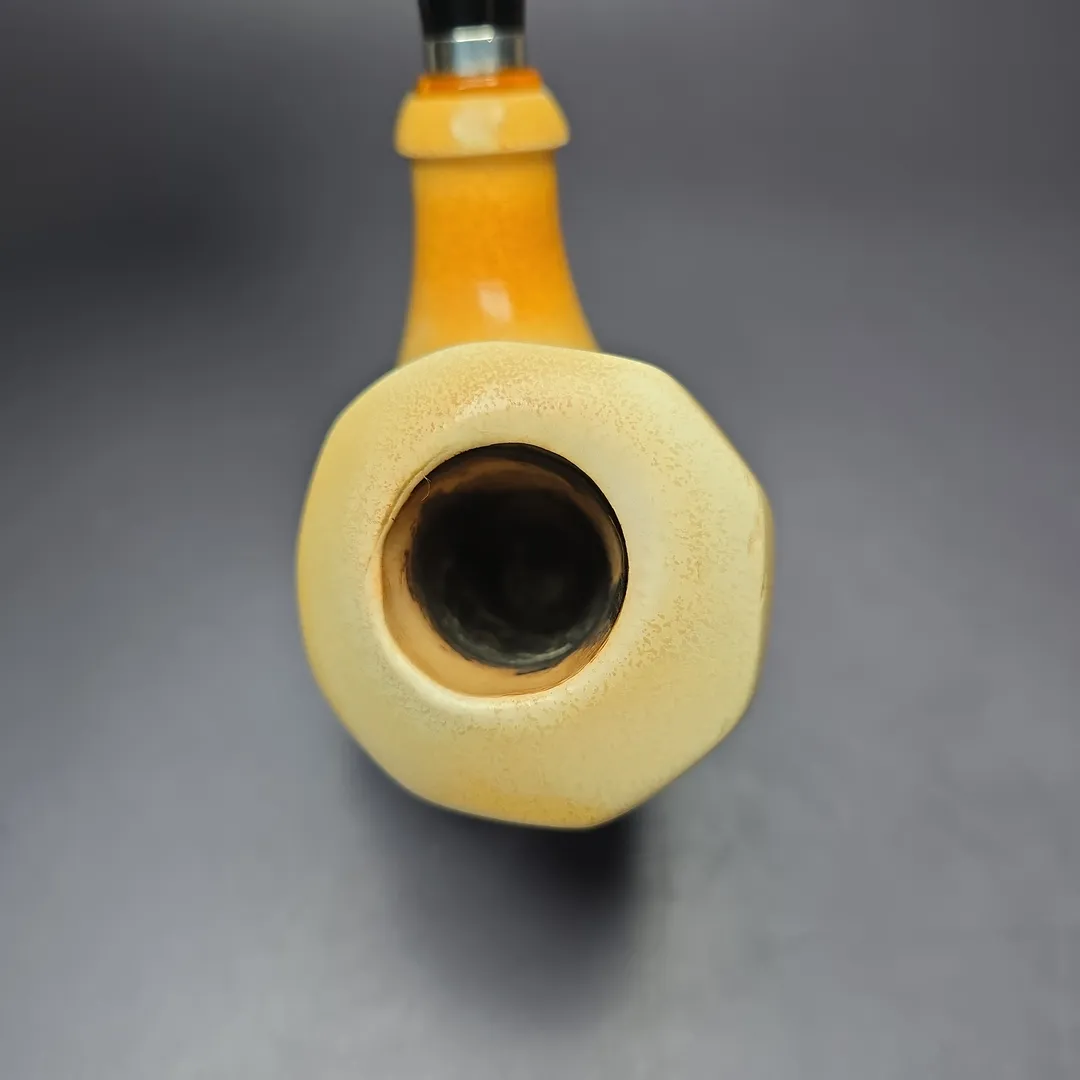 IMP Magnum Smooth Freehand w/ Silver Estate Block Meerschaum Pipe - Image 6