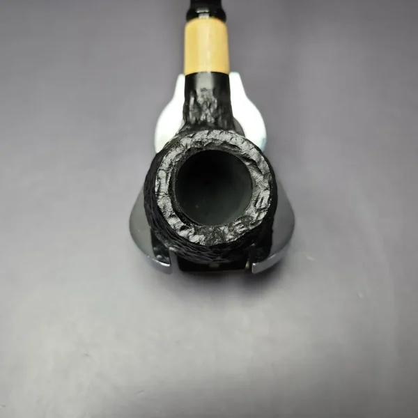 MBSD Briars by Piero Vitale Sandblasted Brandy w/ Boxwood Briar Pipe, New - Image 6