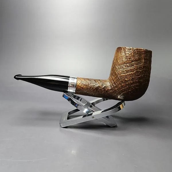 Chacom Maigret 1201 Sandblasted Large Billiard Estate Briar Pipe, Unsmoked - Image 6