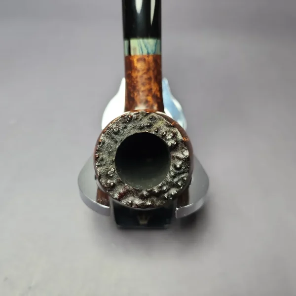 Sean Reum Smooth Acorn w/ Ebonite Handmade Briar Pipe, New - Image 4