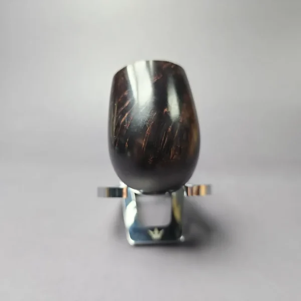 Dunhill 1991 Black Briar 4102 Smooth Bent Billiard w/ Silver Estate Briar Pipe, English Estates - Image 6
