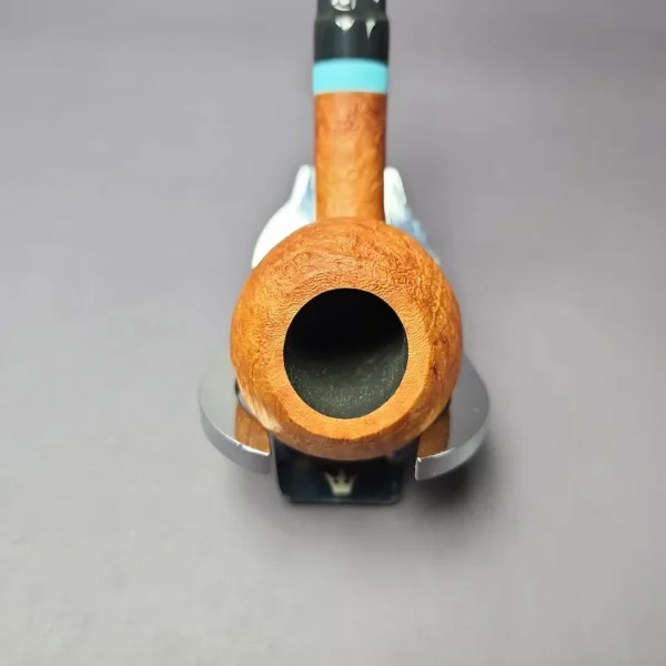 Reum Pipes Tan Sandblasted Apple w/ Resin Briar Pipe, Unsmoked - Image 6