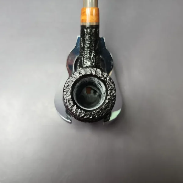 la Biota "Economica" Rusticated Bent Billiard Handmade Briar Pipe, New - Image 6