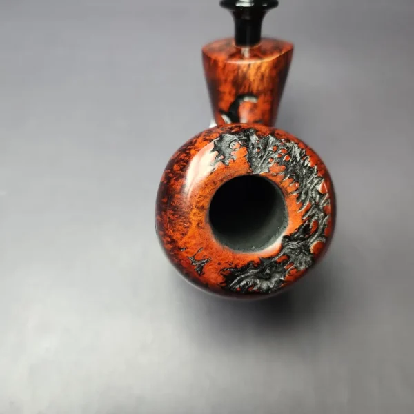 Nording Abstract Partially Rusticated Freehand Estate Briar Pipe, Unsmoked - Image 6