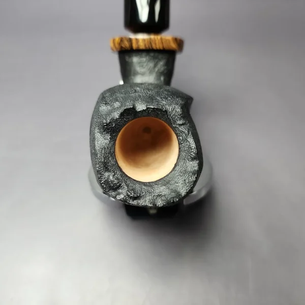 Peter Toth Sandblasted Stubby Freehand w/ Black Palm Handmade Briar Pipe, New - Image 6