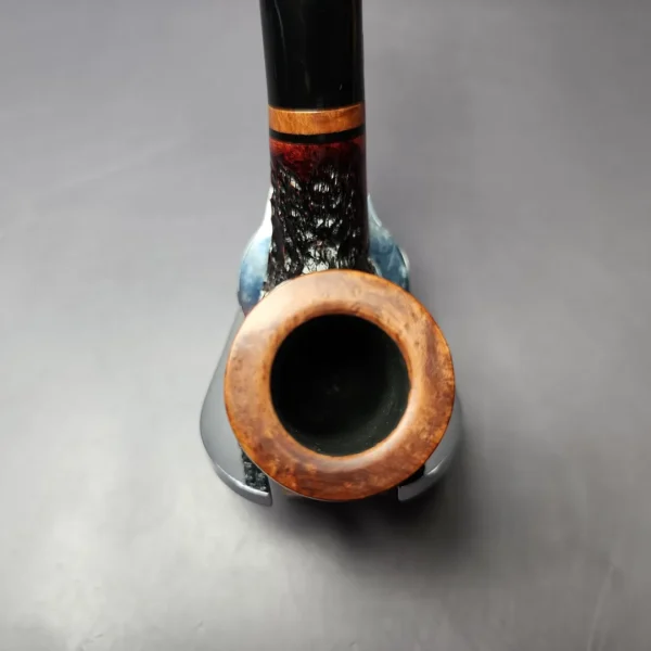 Viking Classic Rusticated Bent Brandy Estate Briar Pipe, Danish Estates - Image 6