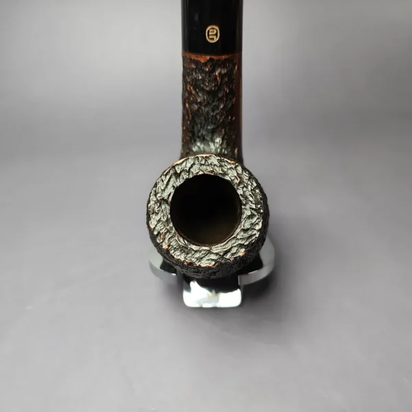 James Upshall Empire Acclaim Magnum Rusticated Bent Billiard Estate Briar Pipe, Unsmoked - Image 6