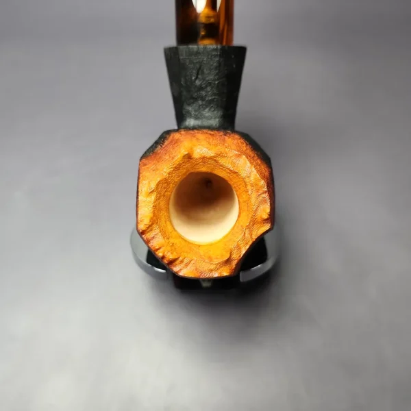 Peter Toth Flame-blast Faceted Freehand Handmade Briar Pipe, New - Image 6