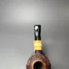 Md. Angga Rusticated Rhodesian w/ Buddha Bamboo Handmade Briar Pipe, New - Image 8