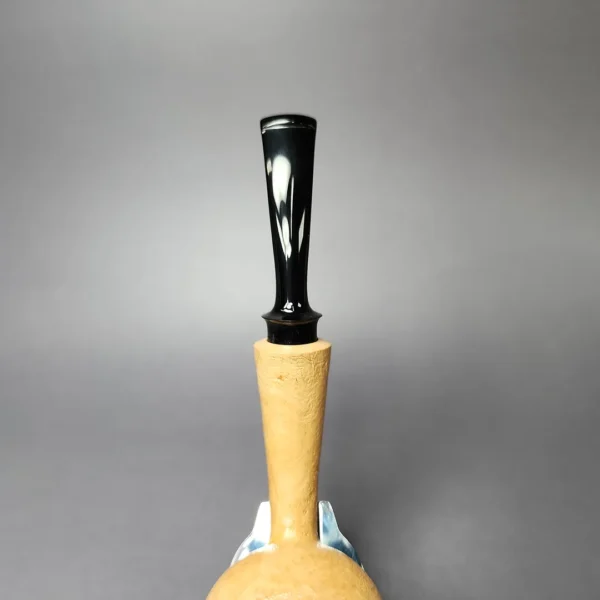 Eclesias Pipes Natural Sandblasted Acorn Handmade Briar Pipe, New - Image 7