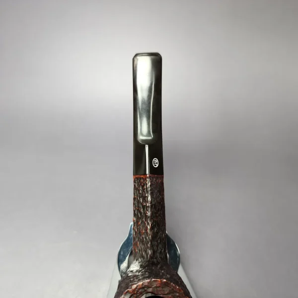 James Upshall Bark Group 6 Rusticated Diamond Shank Estate Briar Pipe, Unsmoked - Image 7