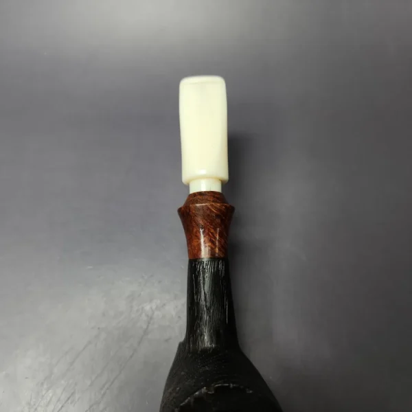 Davorin Denovic Sandblasted Morta Poker w/ Briar Mount Estate Briar Pipe, Other Estates - Image 7