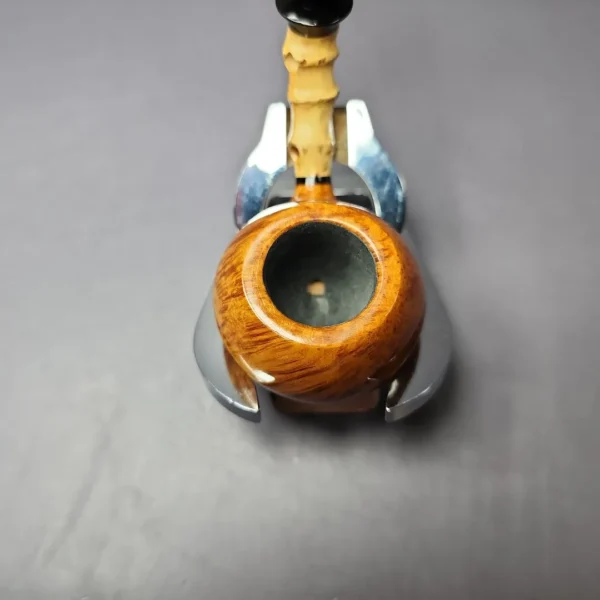 C-Pipe Smooth Tomato w/ Bamboo & Ebonite Briar Pipe, New - Image 7