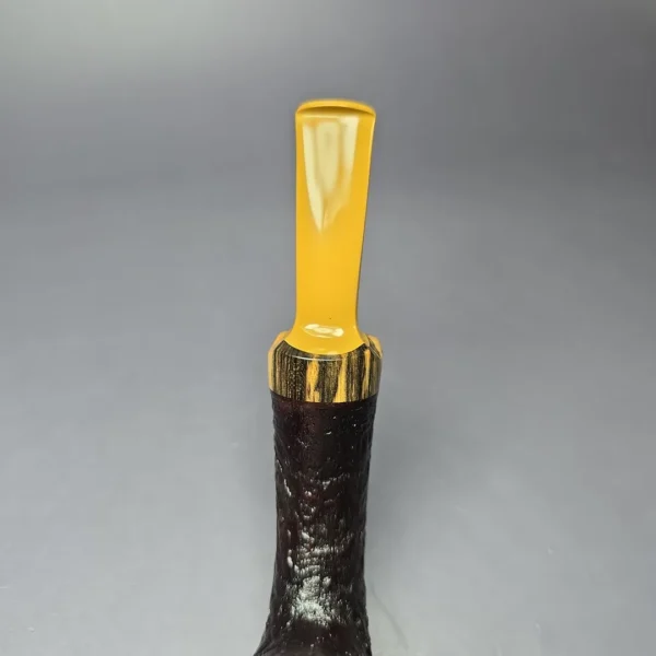 Robertson Pipes Sandblasted Dublin w/ Black & White Ebony Handmade Briar Pipe, New - Image 7