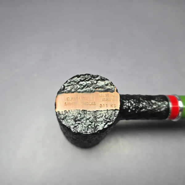 Savinelli 2025 Saint Nicholas 311 KS Rusticated Poker Briar Pipe, 6mm, New - Image 7