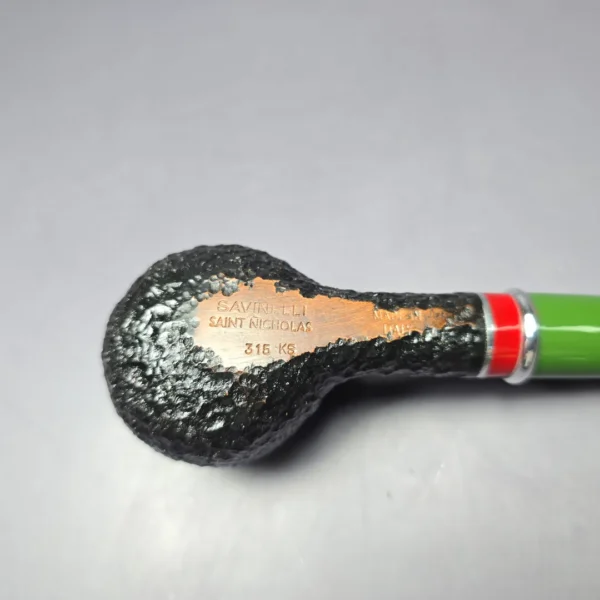 Savinelli 2025 Saint Nicholas 315 KS Rusticated Prince Briar Pipe, 6mm, New - Image 7