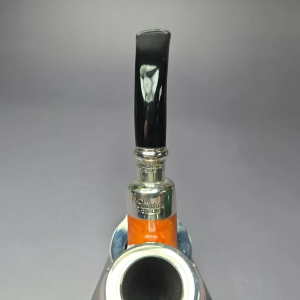 Peterson Natural Spigot w/ Silver Cap 03 Smooth Apple Briar Pipe, New - Image 7