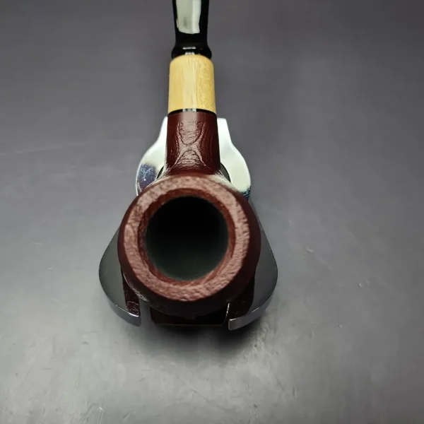 MBSD Briars by Piero Vitale Sandblasted Author w/ Olivewood Briar Pipe, New - Image 7