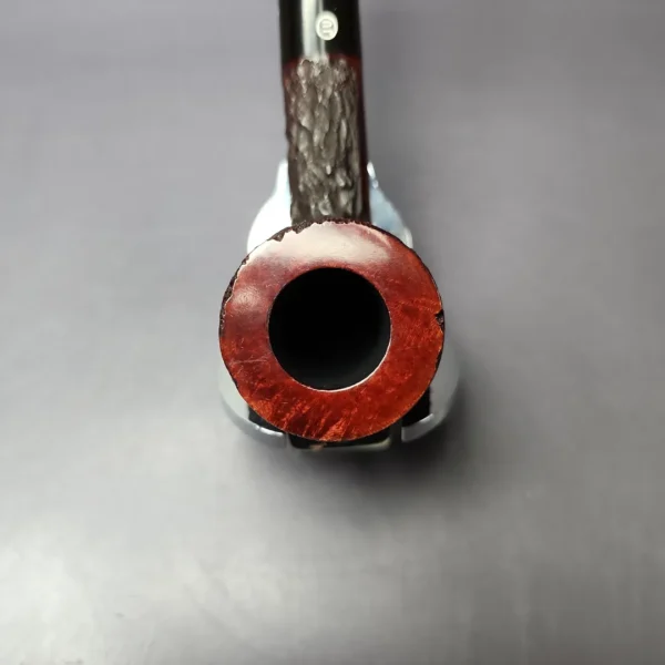 James Upshall Bark Group 5 Partially Rusticated Billiard Estate Briar Pipe, Unsmoked - Image 7