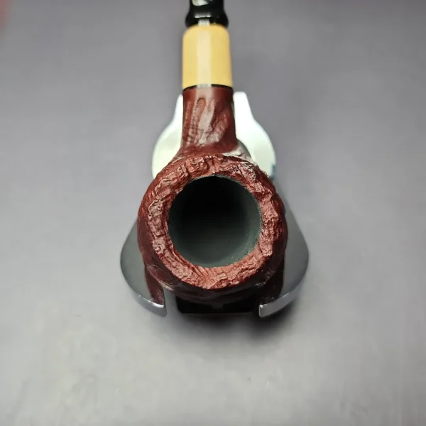 MBSD Briars by Piero Vitale Vintage Sandblasted Author w/ Boxwood Briar Pipe, New - Image 7