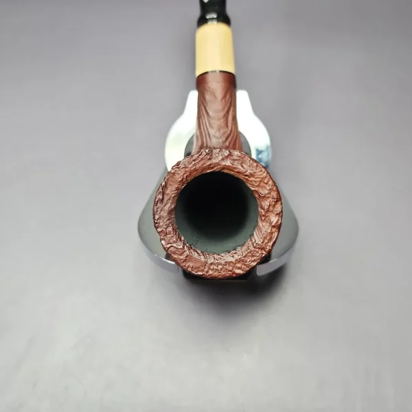 MBSD Briars by Piero Vitale Sandblasted Billiard w/ Olivewood Briar Pipe, New - Image 7