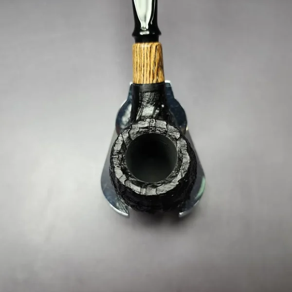MBSD Briars by Piero Vitale Sandblasted Brandy w/ Zebrawood Briar Pipe, New - Image 7