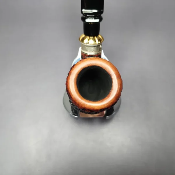 Don Carlos Melos 1 Note Partially Rusticated Pot Estate Briar Pipe, Italian Estates - Image 7