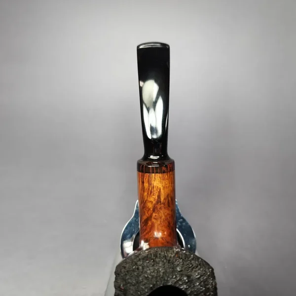 WO Larsen Partially Rusticated Panel Dublin Estate Briar Pipe, Unsmoked - Image 7
