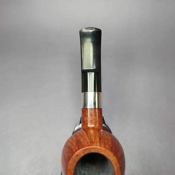 Bjarne Nielsen Signature Grade B Smooth Brandy w/ Silver Estate Briar Pipe, Danish Estates, 9mm - Image 7
