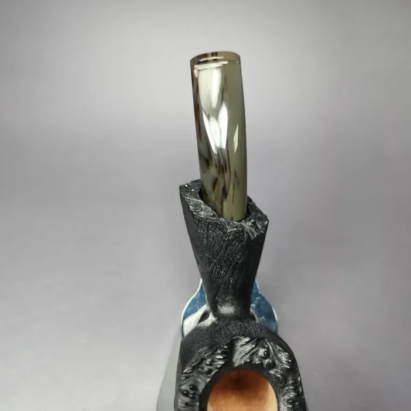 Peter Toth Black-Blast Panel Freehand Handmade Briar Pipe, New - Image 7