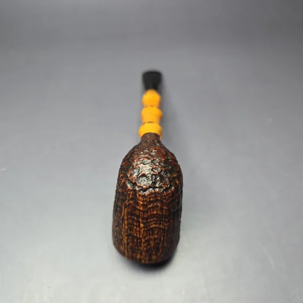 Sixten Ivarsson 1971 Sandblasted Dublin w/ Bamboo Estate Briar Pipe, Danish Estates - Image 7