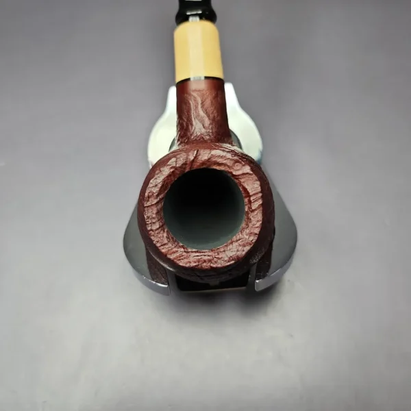 MBSD Briars by Piero Vitale Sandblasted Author w/ Boxwood Briar Pipe, New - Image 7