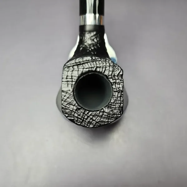 Morgan BlackJack 31 Sandblasted Panel Horn Briar Pipe, New - Image 7